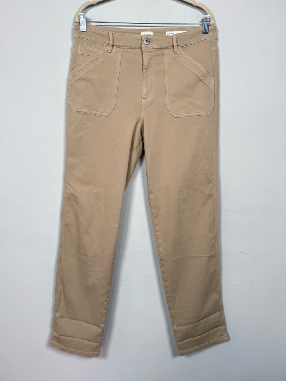 J. Jill Beige High-Rise Straight-Leg Ankle Pants, Size 12R, Great Condition